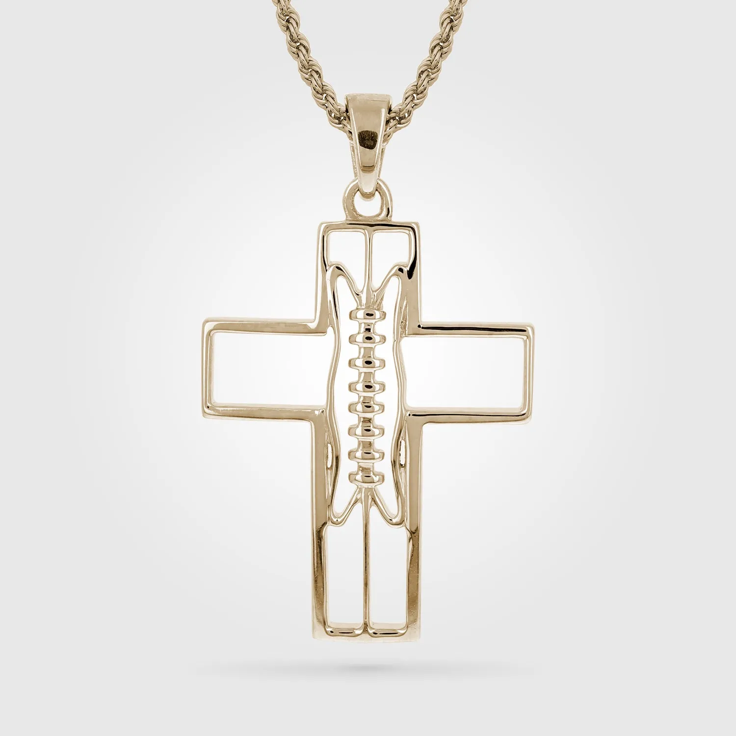 Gridiron Football Necklace | Gold