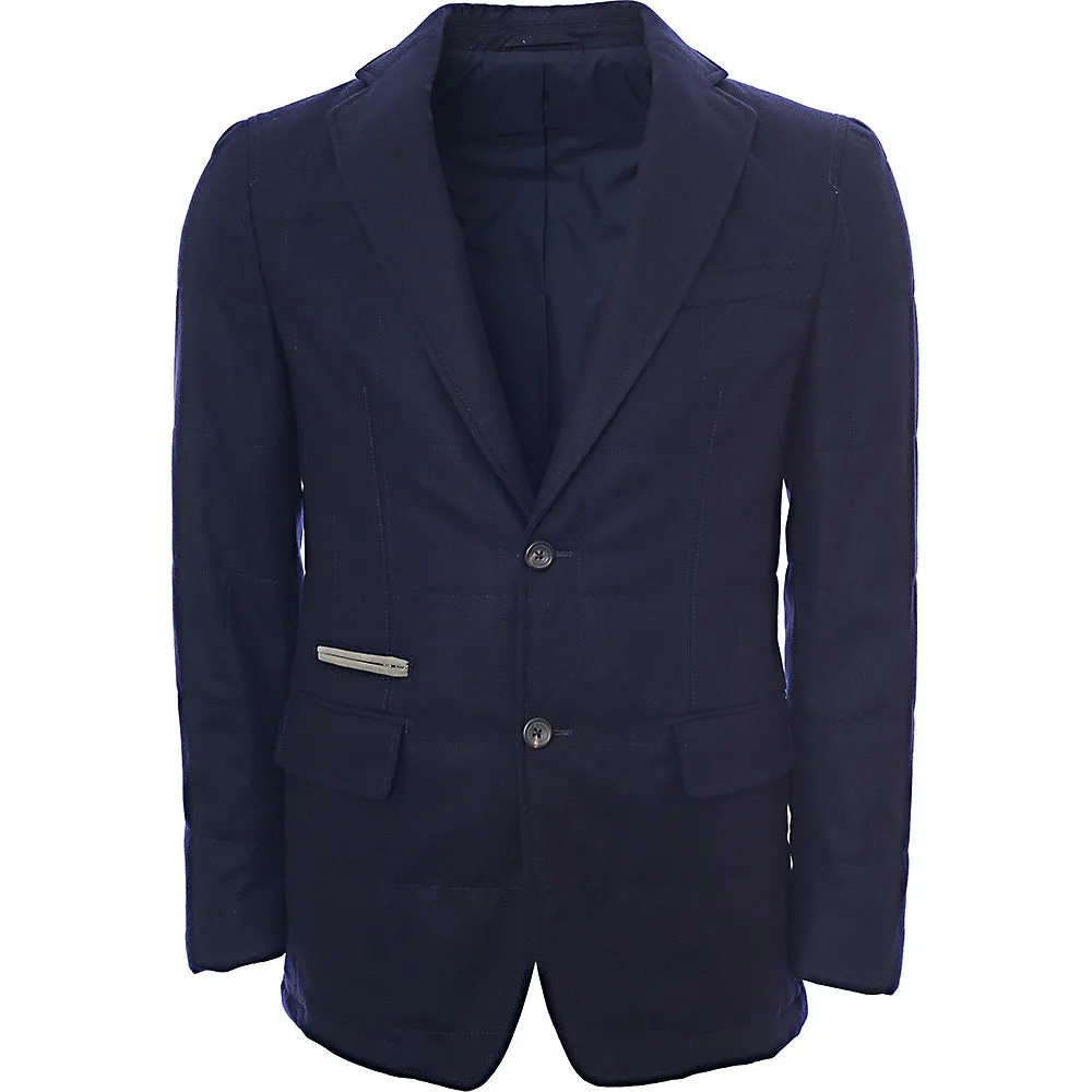 Hackett London Mayfair Quilted Blazer in Navy