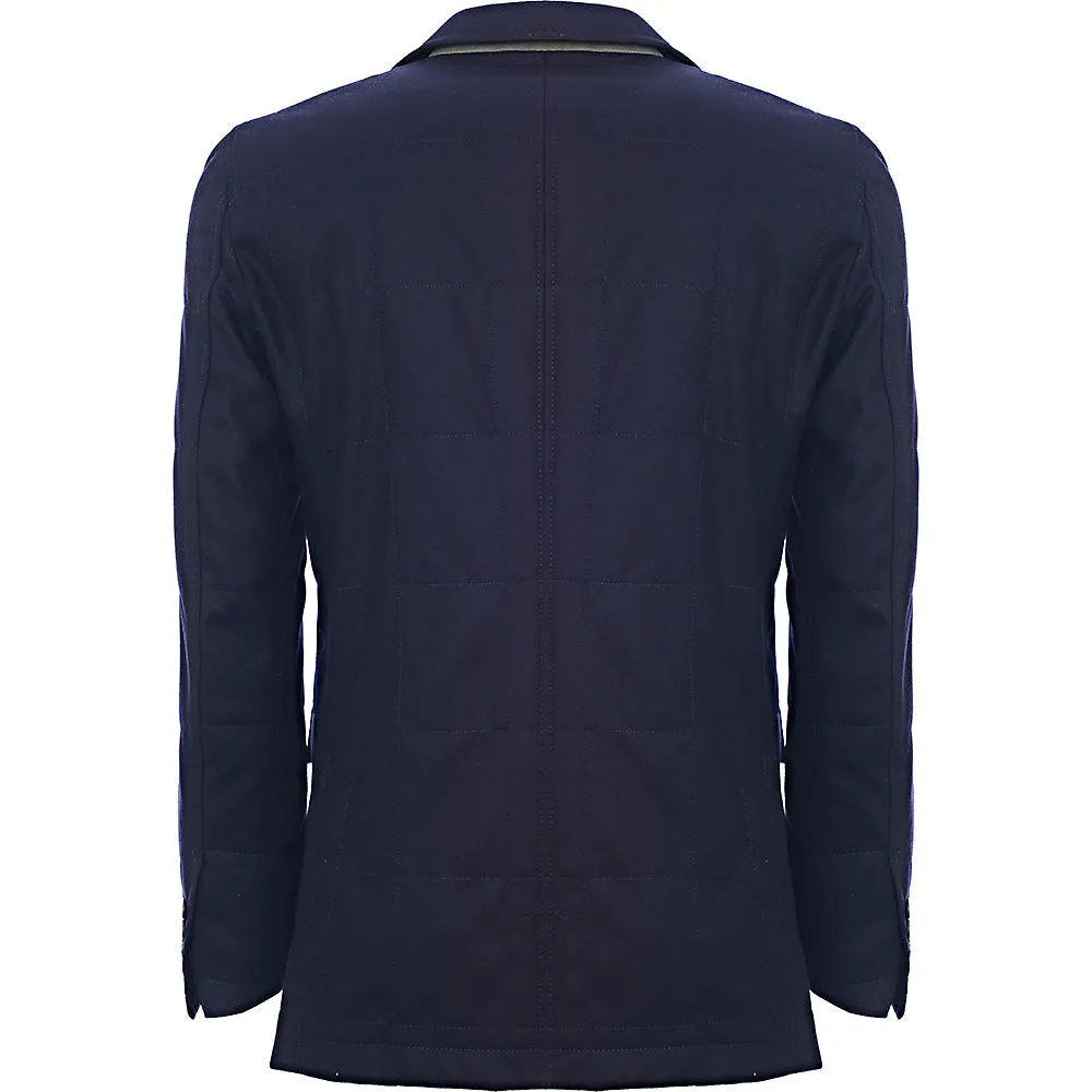 Hackett London Mayfair Quilted Blazer in Navy