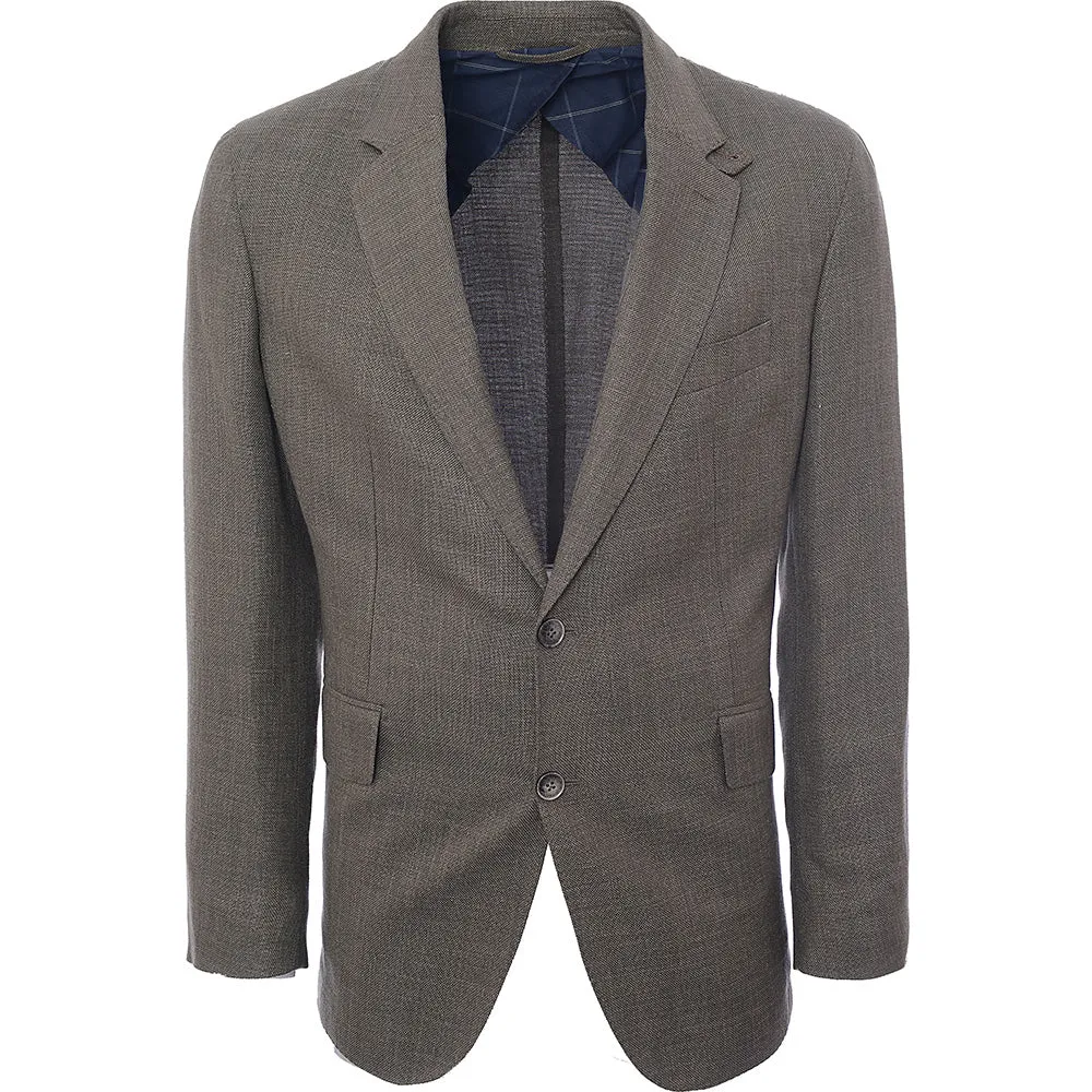 Hackett London Mens Hopsack Single Breasted Blazer in Taupe