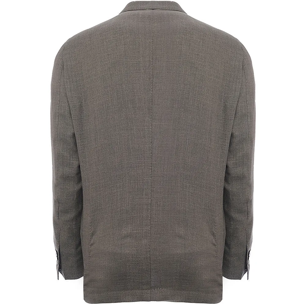 Hackett London Mens Hopsack Single Breasted Blazer in Taupe