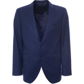 Hackett London Mens Single Breasted Plain Flannel Blazer in Blue