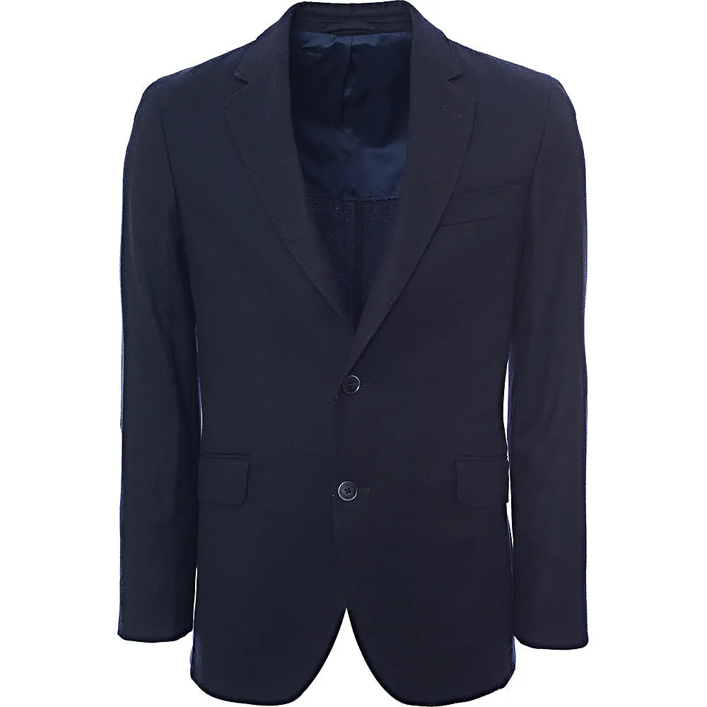 Hackett London Solid Flannel Blazer in Navy