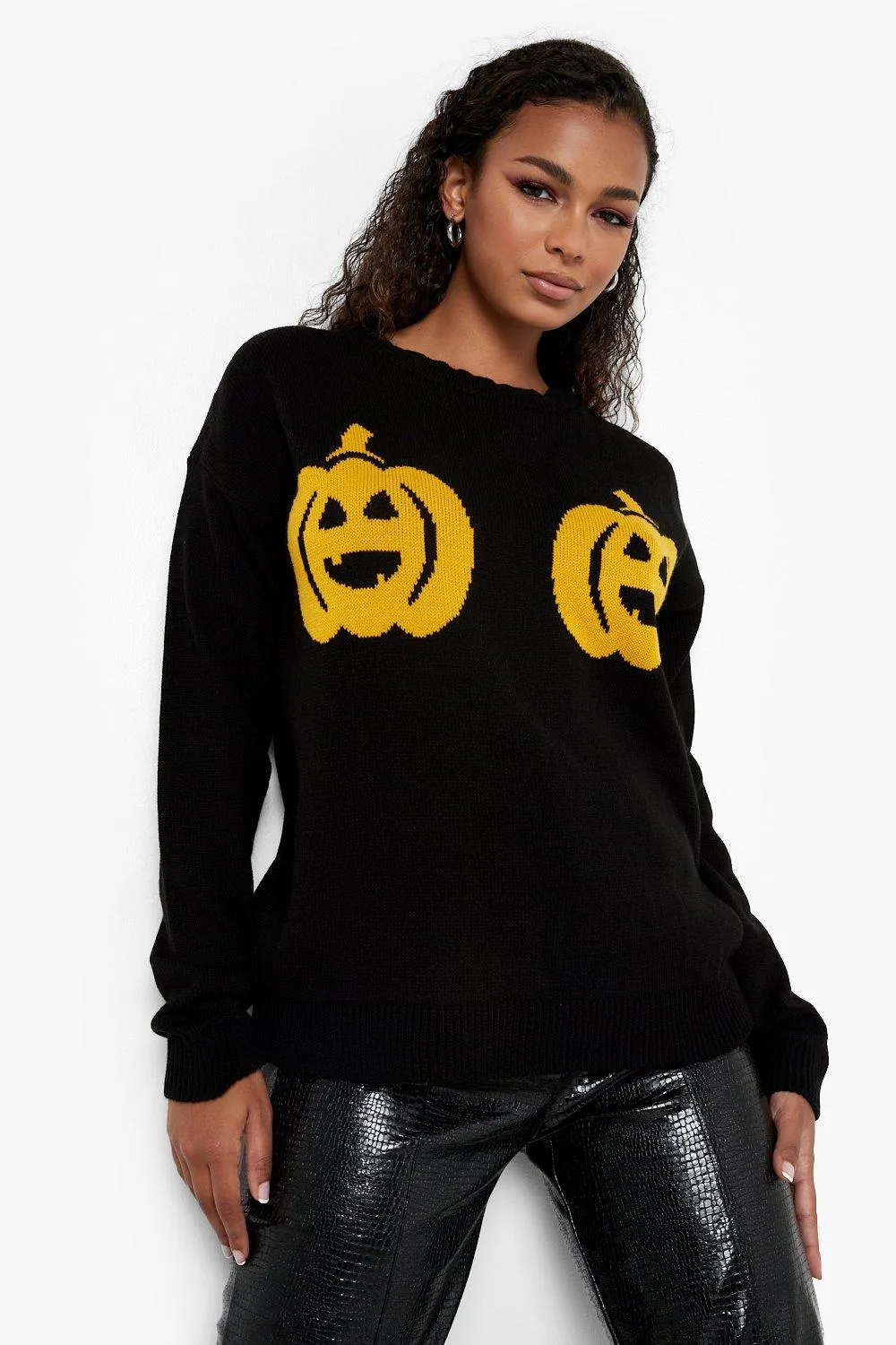 Halloween Pumpkin Placement Sweater