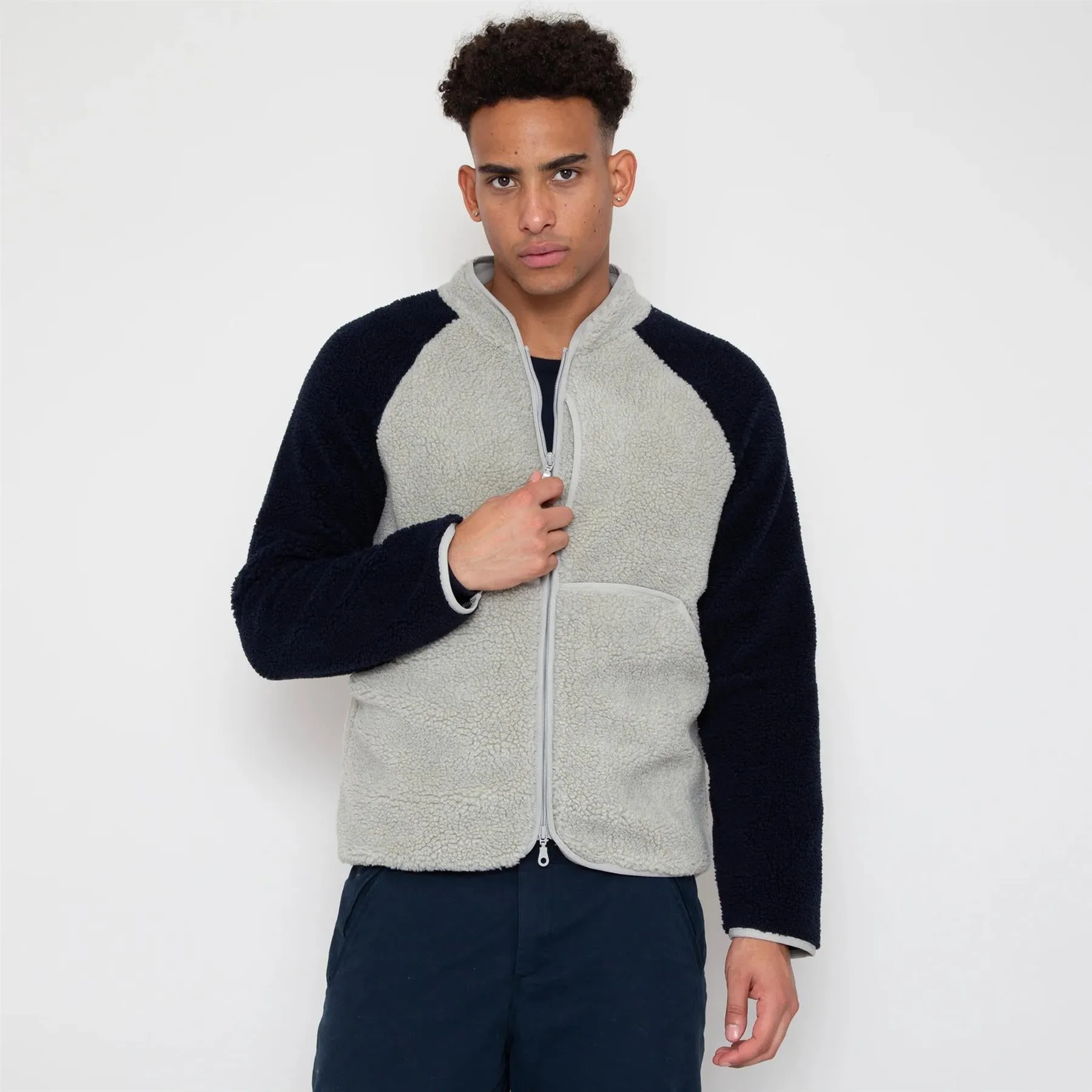 Himalayas Fleece Mid Layer Ash Grey/Deep Navy - SS24 is now optimized for Google search engine.