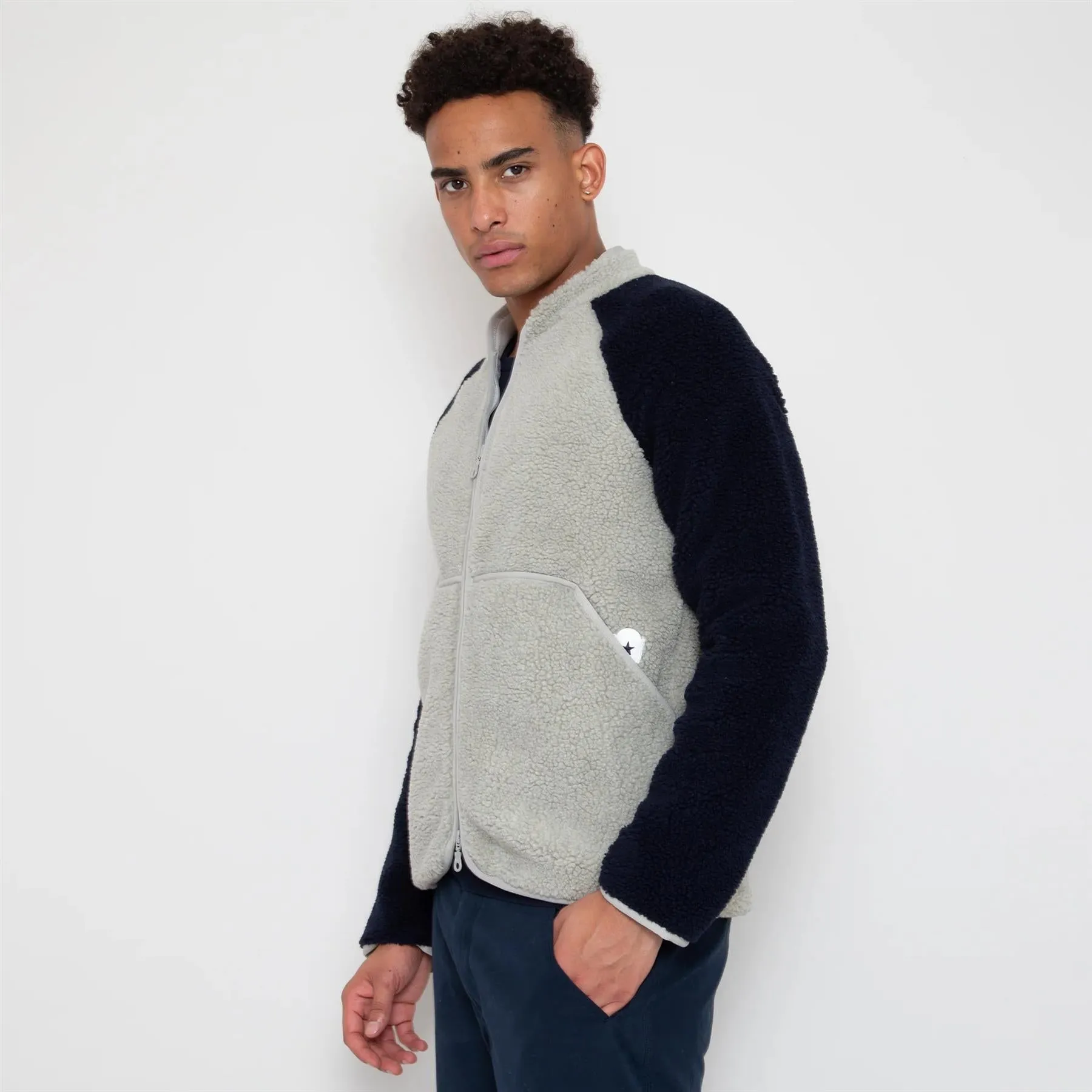 Himalayas Fleece Mid Layer Ash Grey/Deep Navy - SS24 is now optimized for Google search engine.