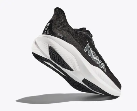 Hoka Men’s Mach 6 Athletic Shoes-Black/White *Wide Width**