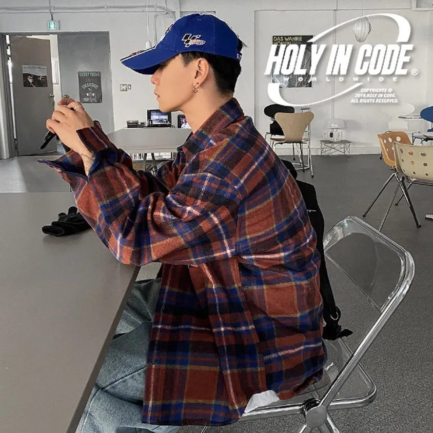 Holy In Code |Tartan Other Plaid Patterns Unisex Wool Street Style