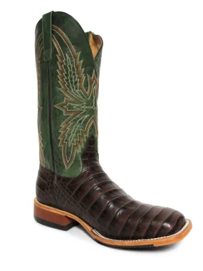 Horsepower Men's Caiman Print Chocolate Boots - $X.XX