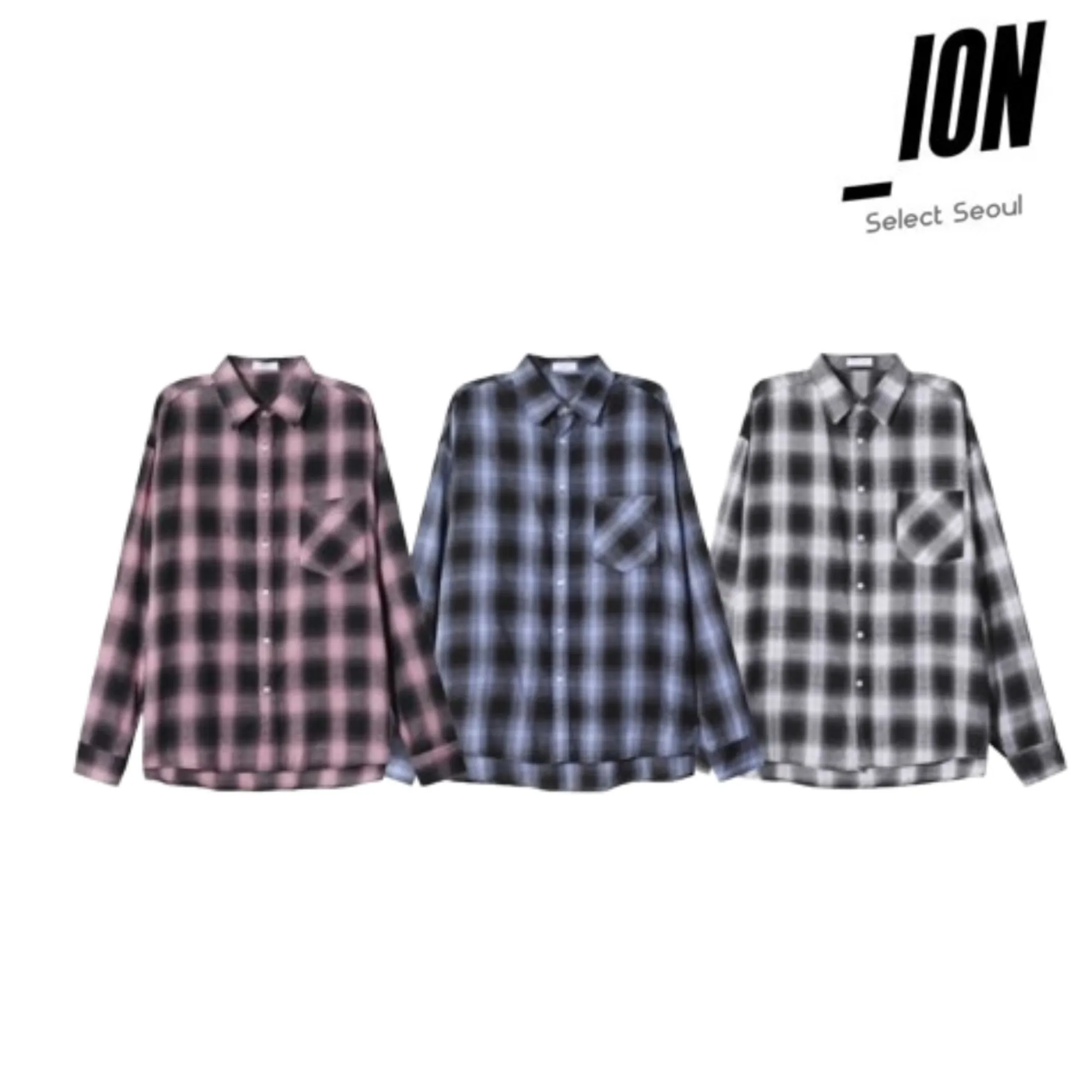 IONSEOUL | Gingham Checkered Patterns Unisex Street Fashion.