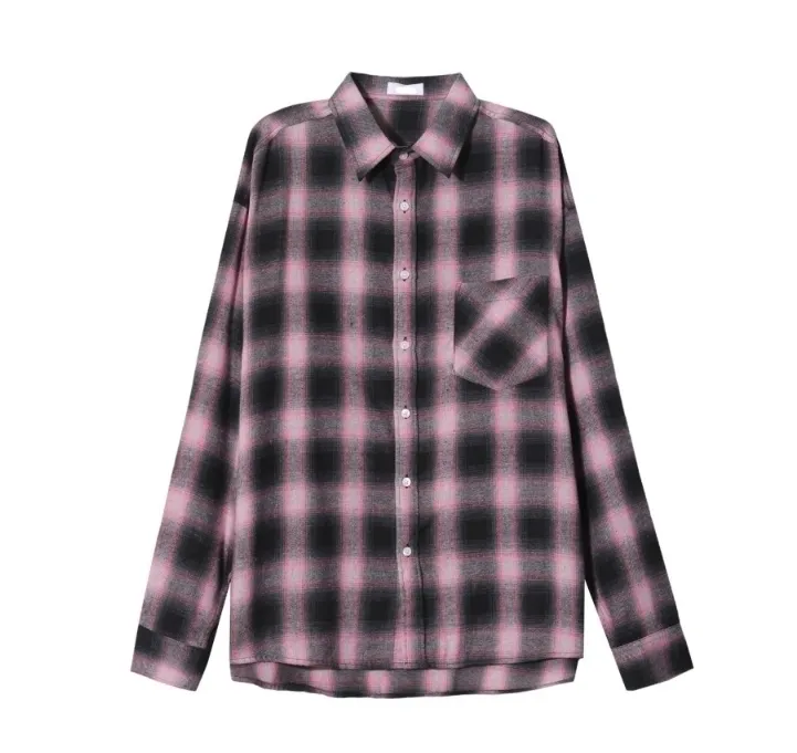 IONSEOUL | Gingham Checkered Patterns Unisex Street Fashion.