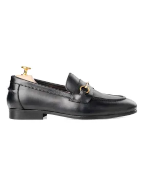 Ivan Horsebit Loafer - Black Leather