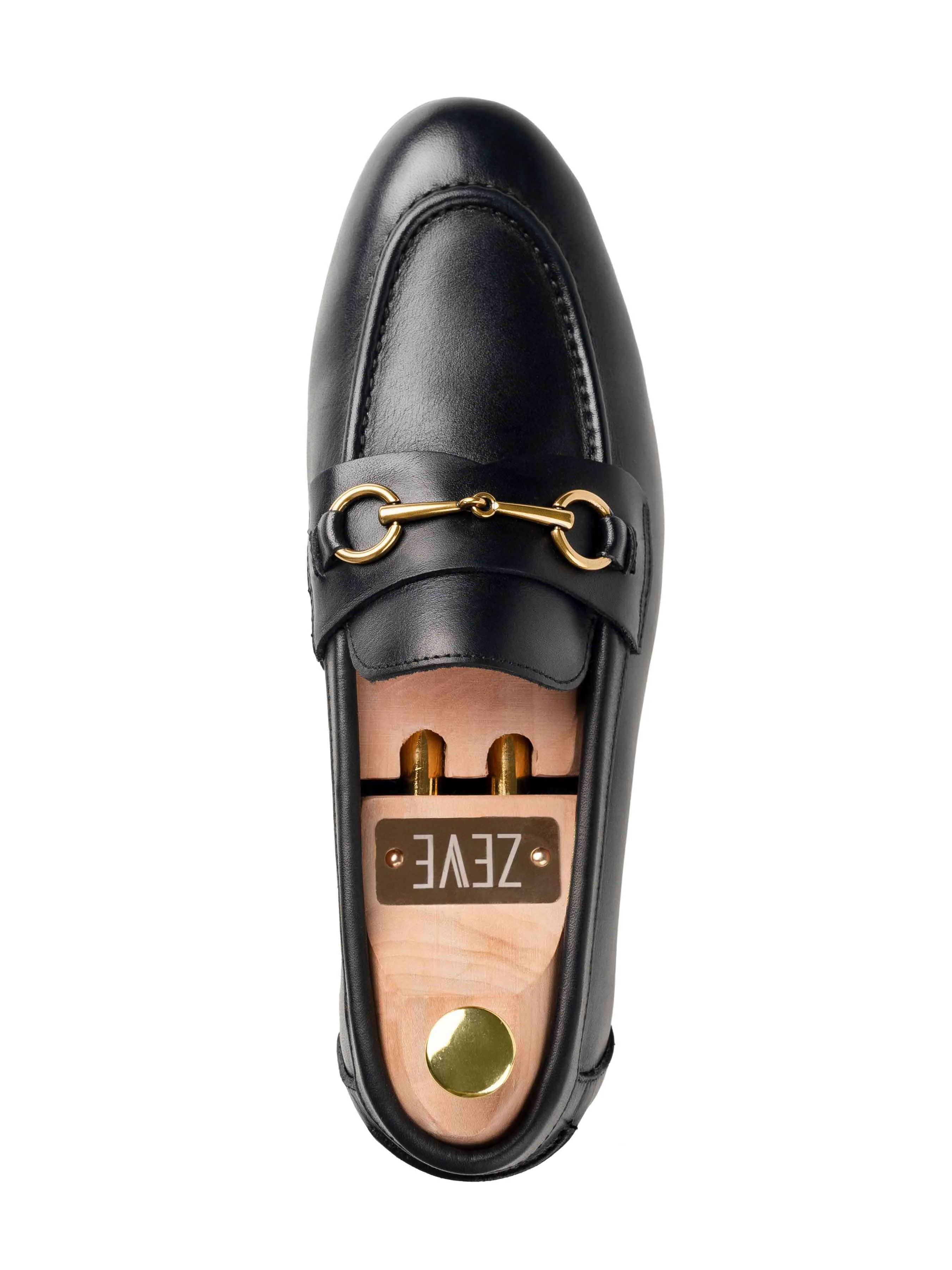 Ivan Horsebit Loafer - Black Leather