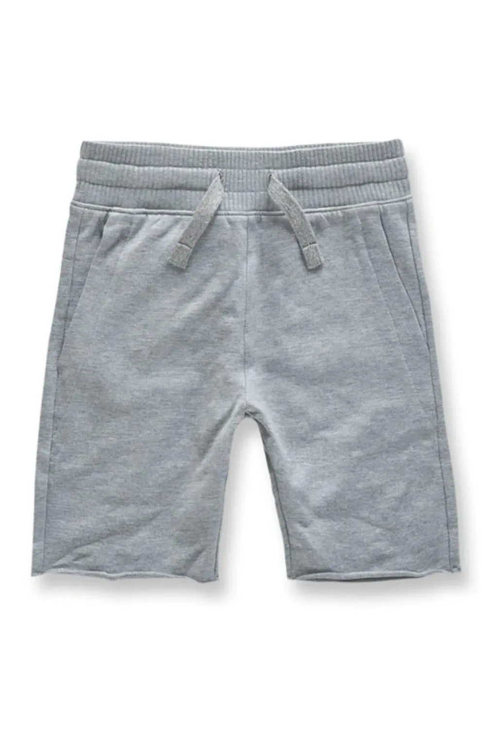 Jordan Craig Gray Kids Fleece Shorts with Ribbings