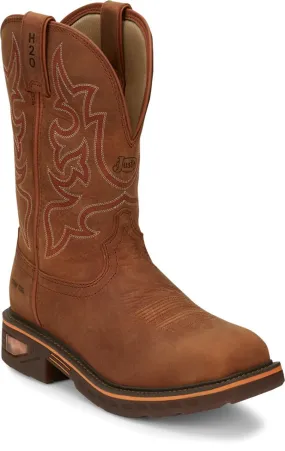 Justin Mens Boots CR4016  Resistor Nano Comp Toe Russet