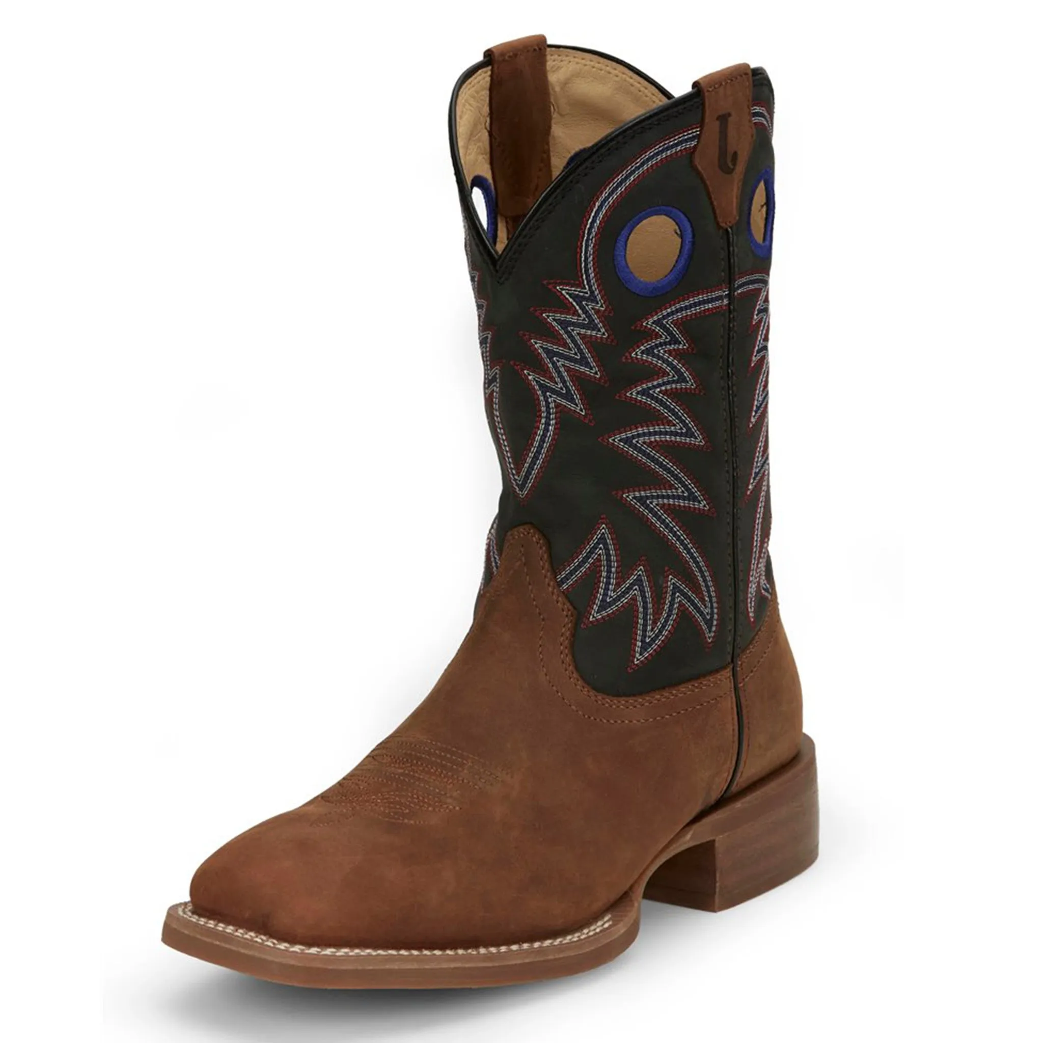 Justin Men's Brown and Black Boots - High-Quality Show Stopper Footwear