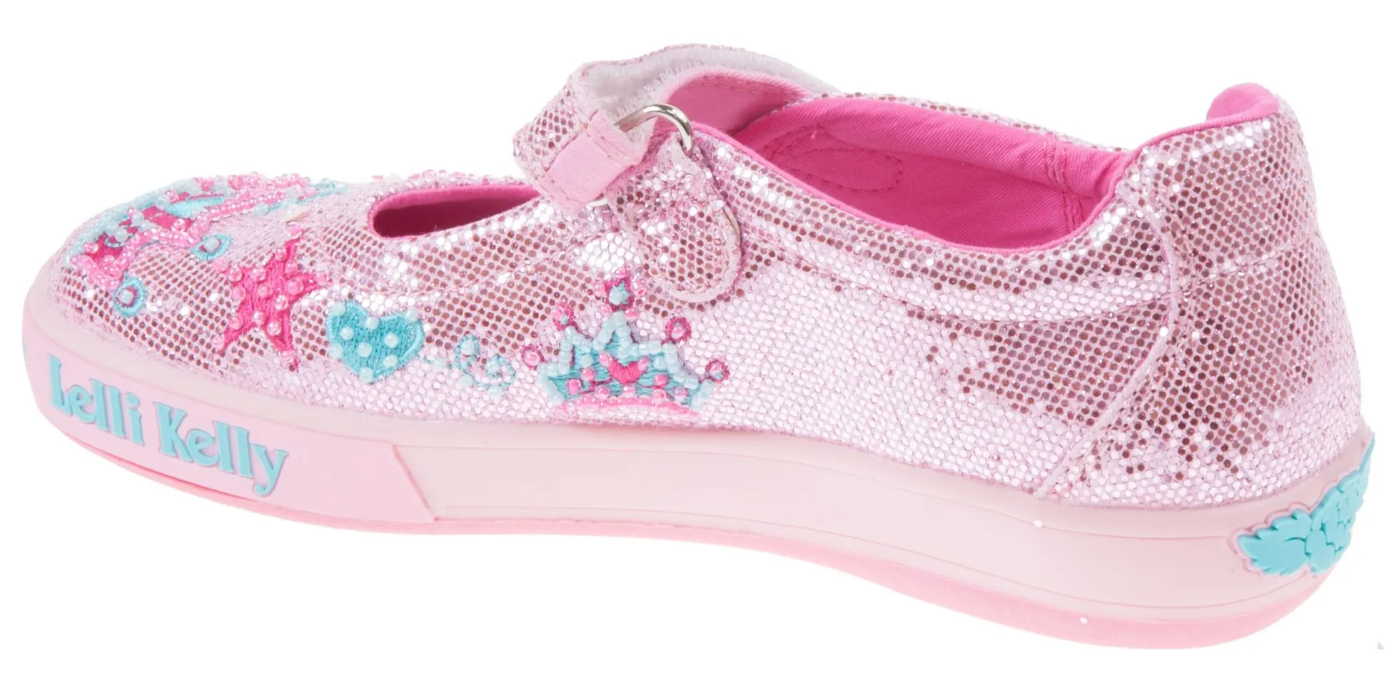 Lelli Kelly LK 1078 Pink Glitter Tiara Dolly Shoes