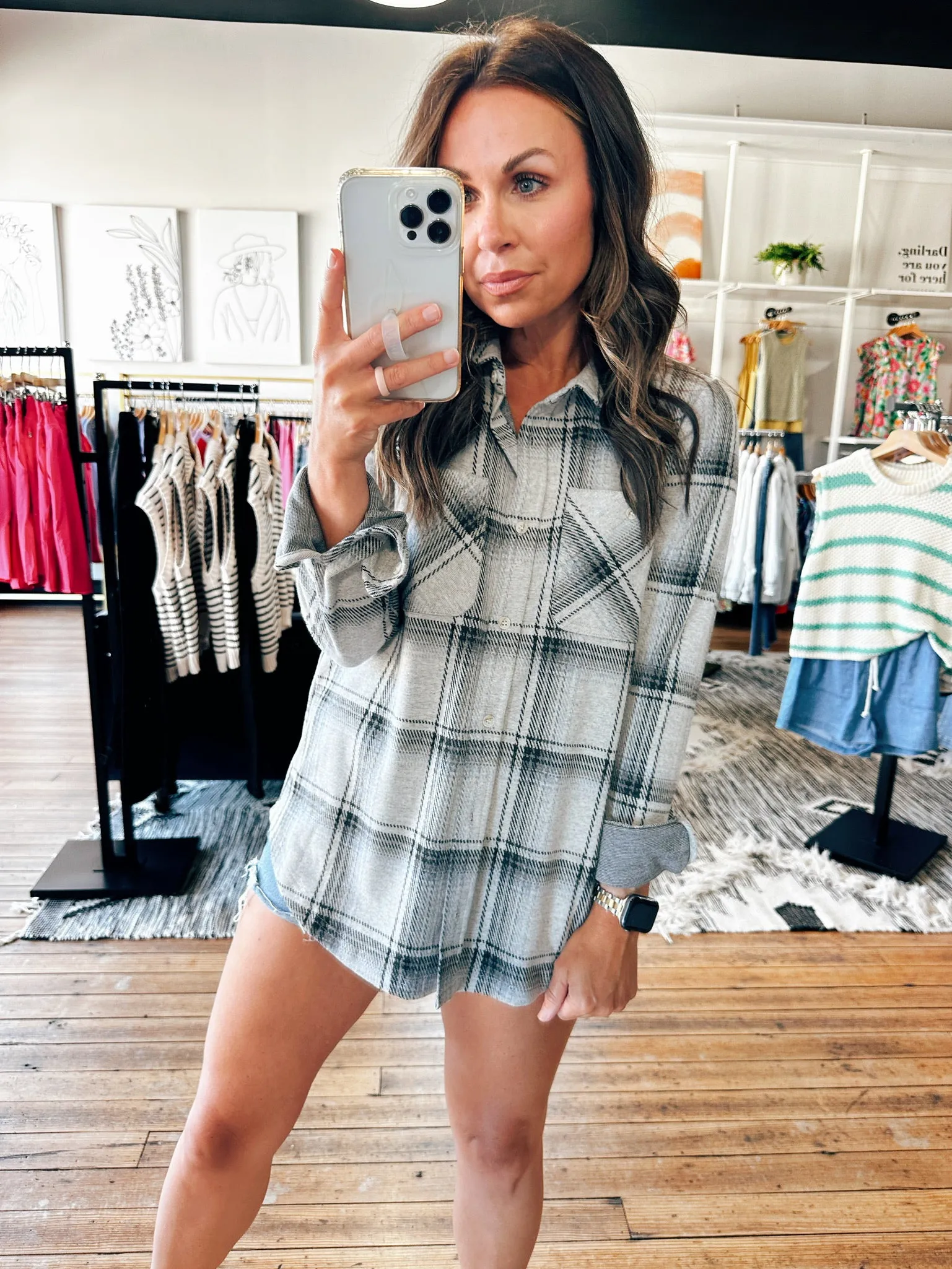 Lewis Plaid Shirt - Black/Grey