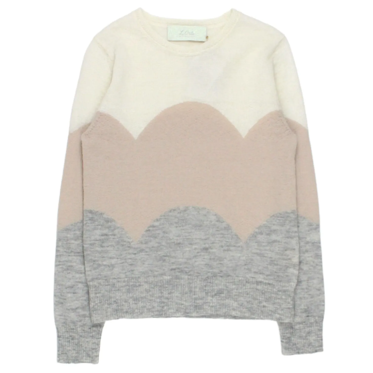 L'Orla Cream/Grey Mohair Sweater