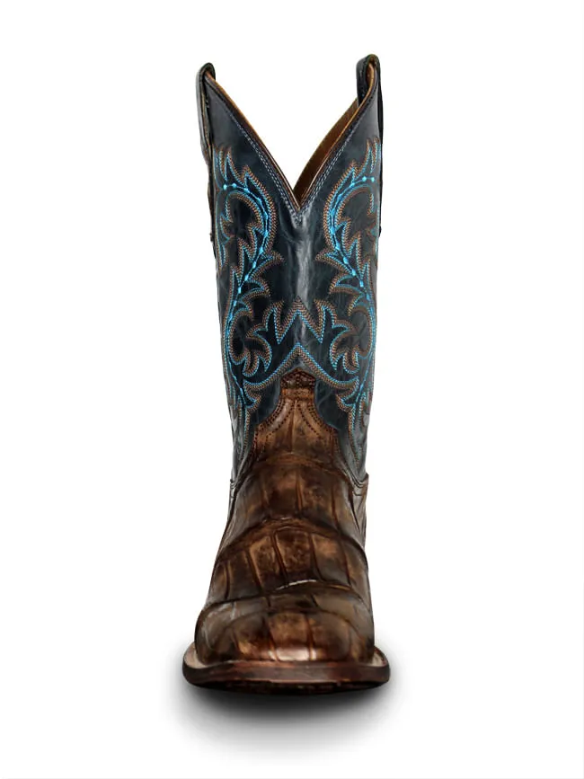 Lucchese Malcolm Brandy Giant Gator Boots