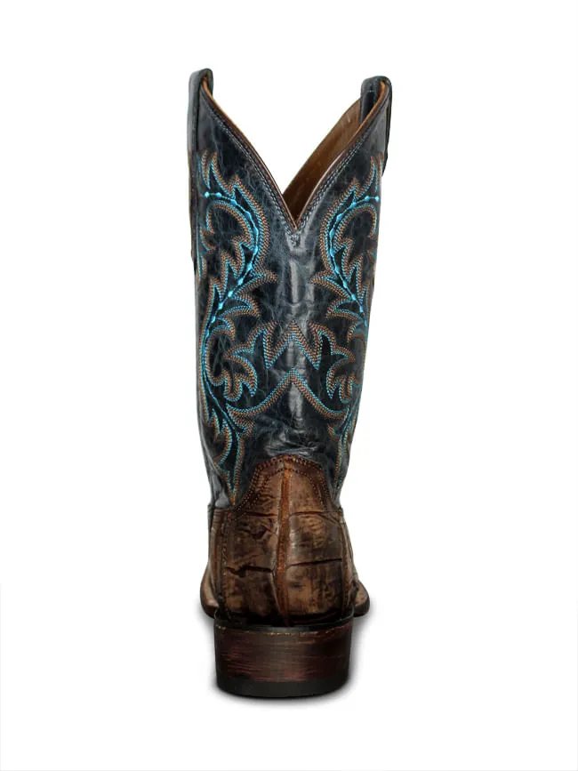 Lucchese Malcolm Brandy Giant Gator Boots