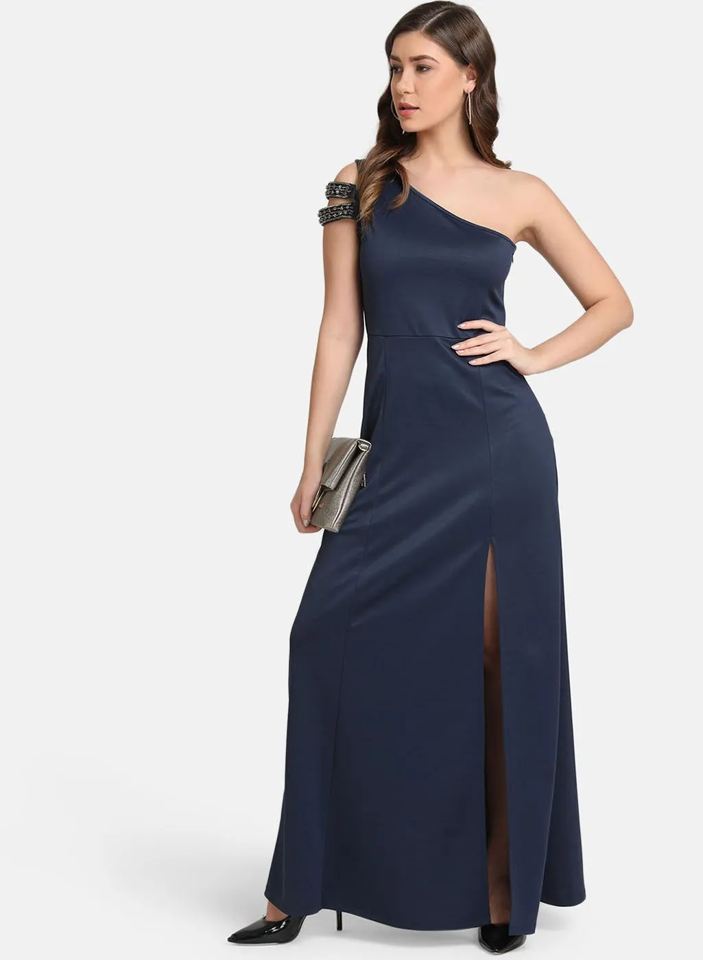 Maxi Dress with Embellished Straps