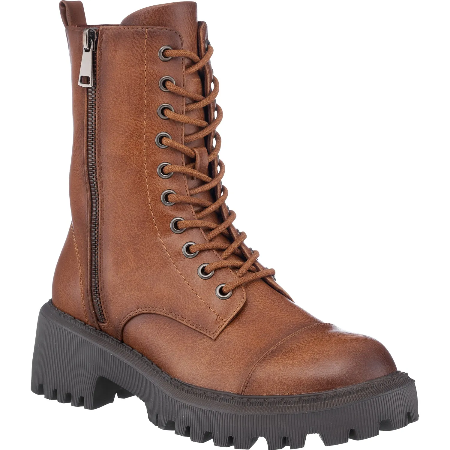 McKay Cognac Lace-Up Boots