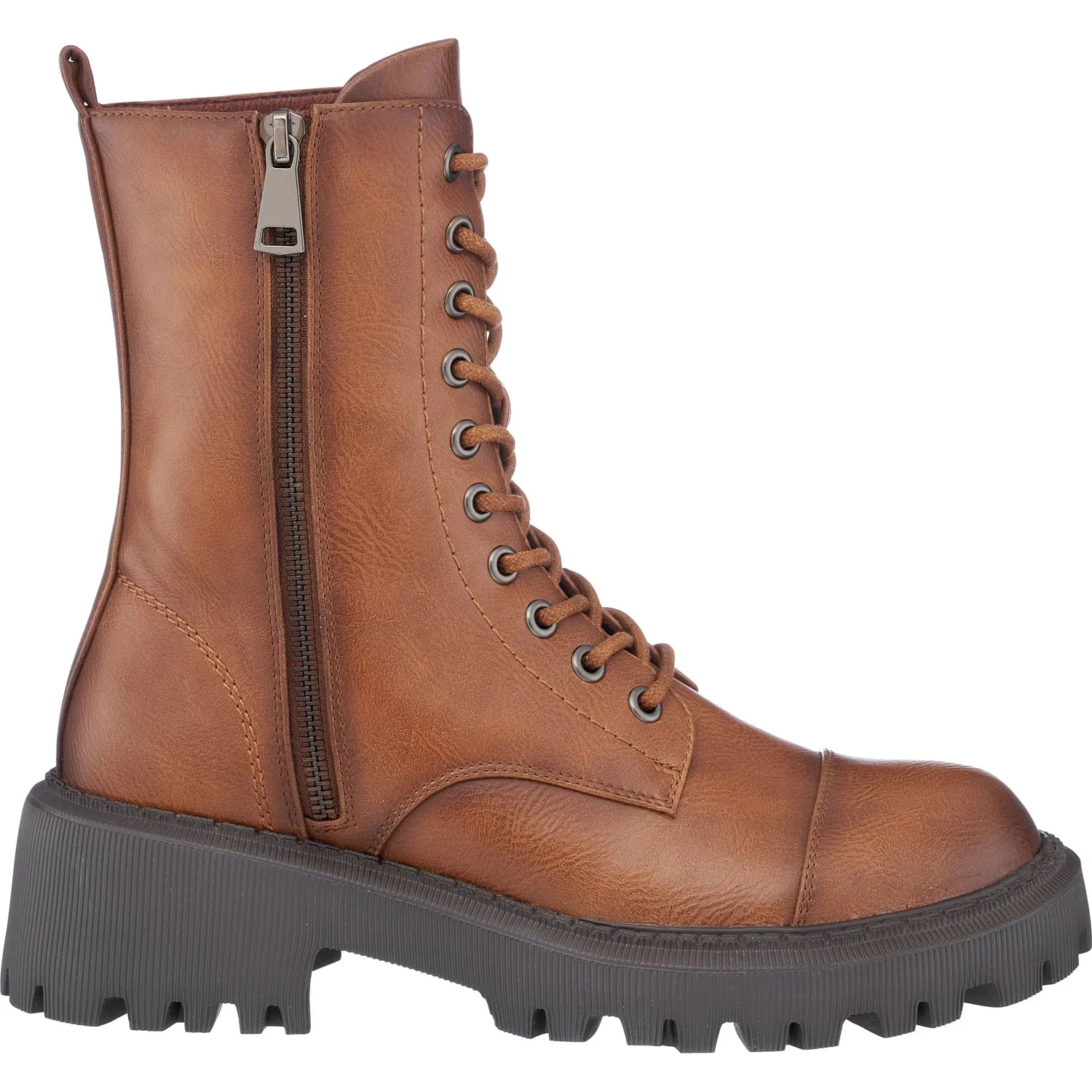 McKay Cognac Lace-Up Boots