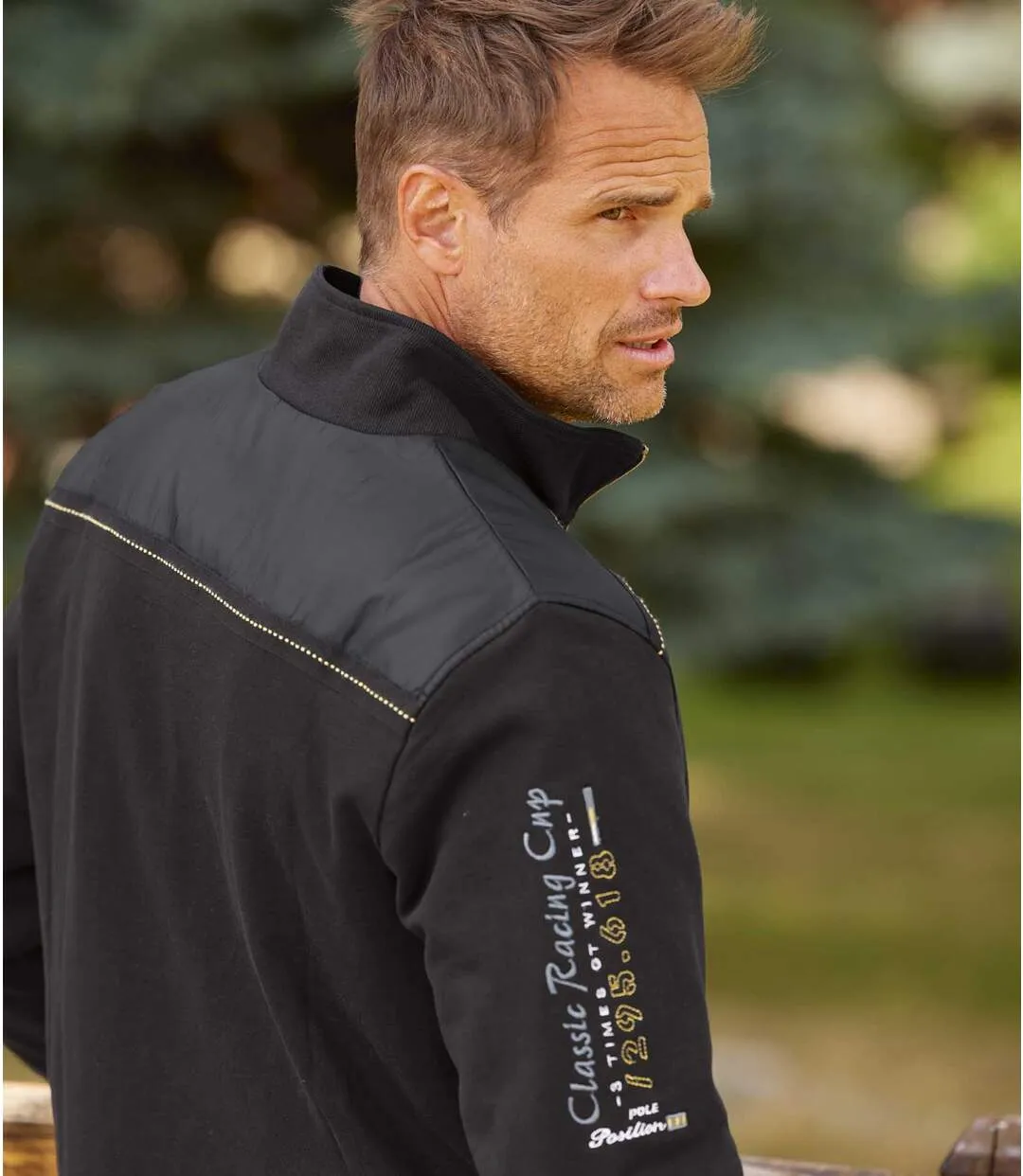 Men's Black Brushed Fleece Jacket 