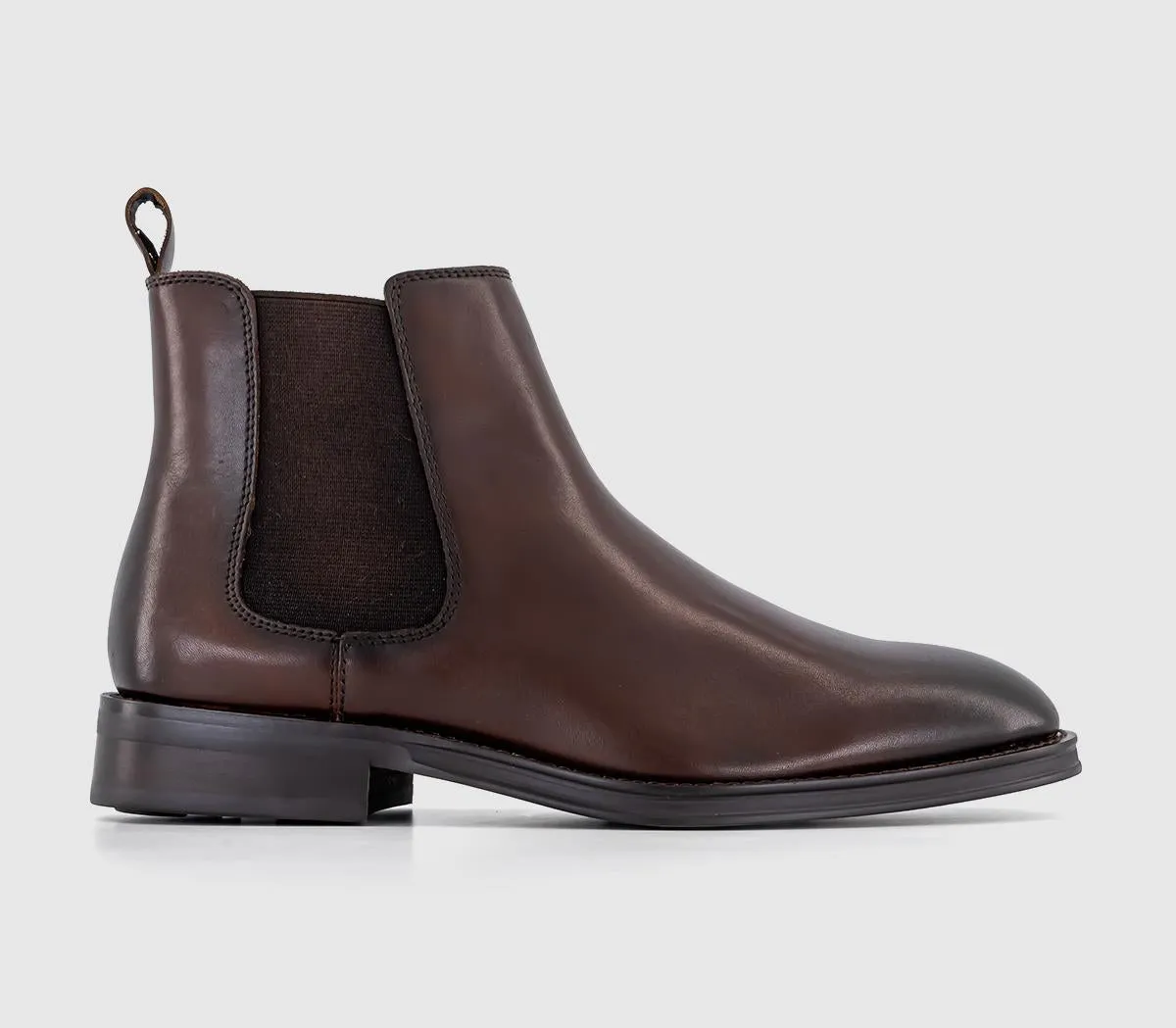 Mens Brown Leather Chelsea Boots