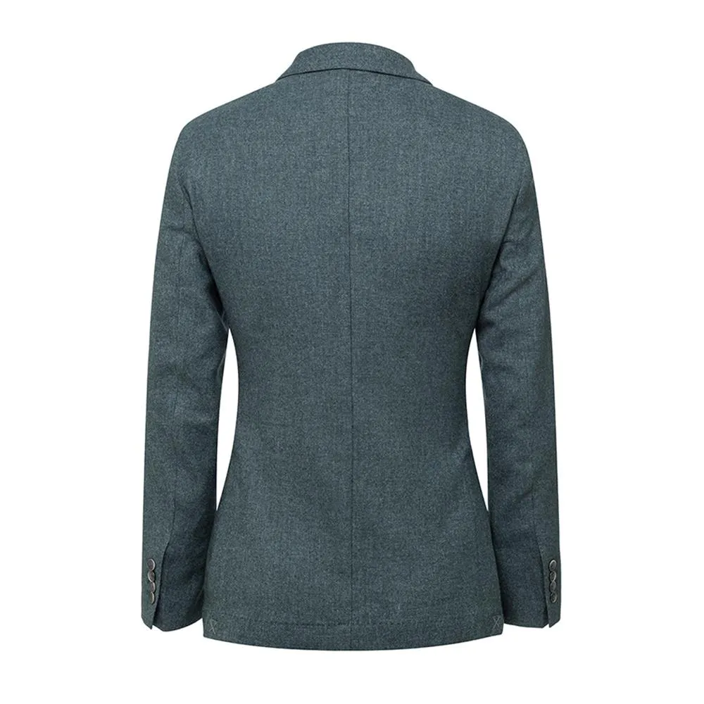 Mens' Hackett, Garment-Dyed Wool Blazer in Green