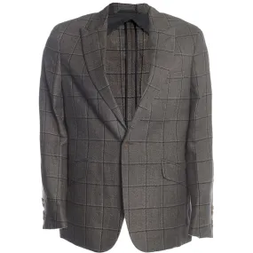 Mens Hackett London Mayfair Windowpane Blazer in Brown