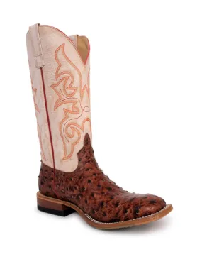 Mens Horse Power Ostrich Print Boots