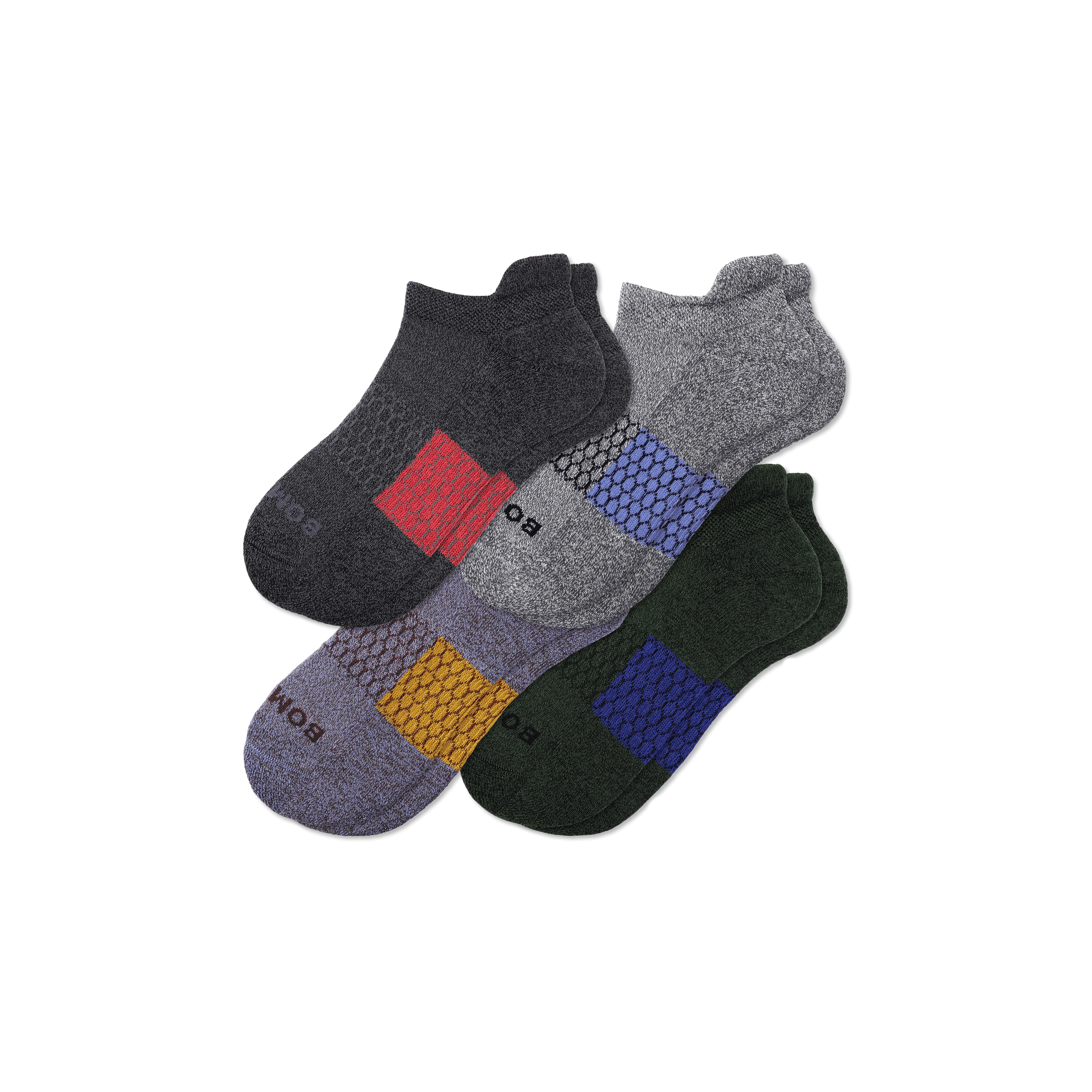 Men's Marl Ankle Socks - 4 Pack