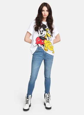 Mickey Mouse and Pluto Disney Printed T-Shirt