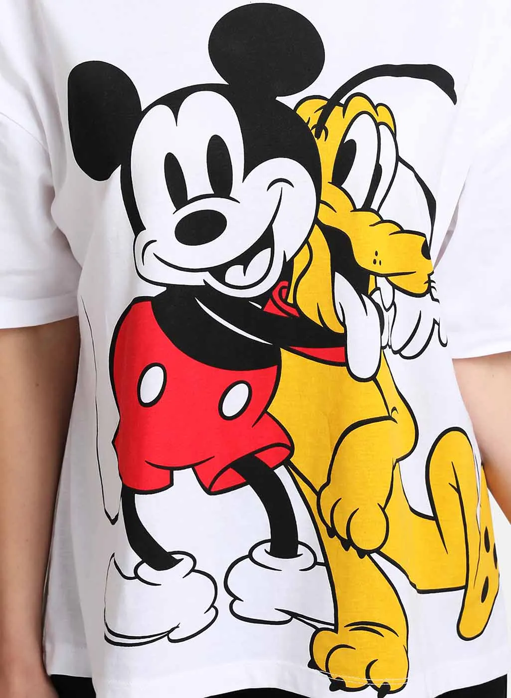 Mickey Mouse and Pluto Disney Printed T-Shirt