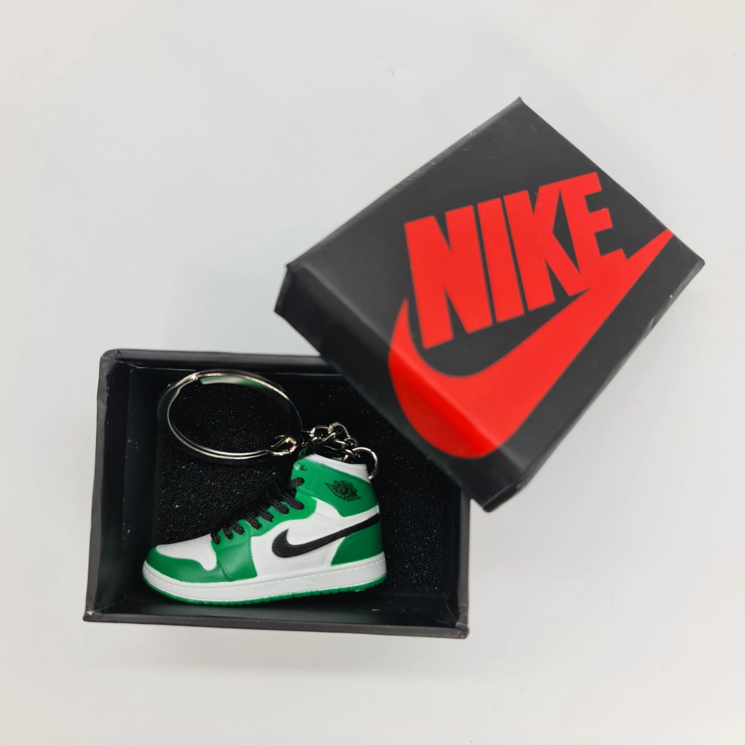 Mini Air Jordan 1 Sneaker Keychain (Green/White/Black)