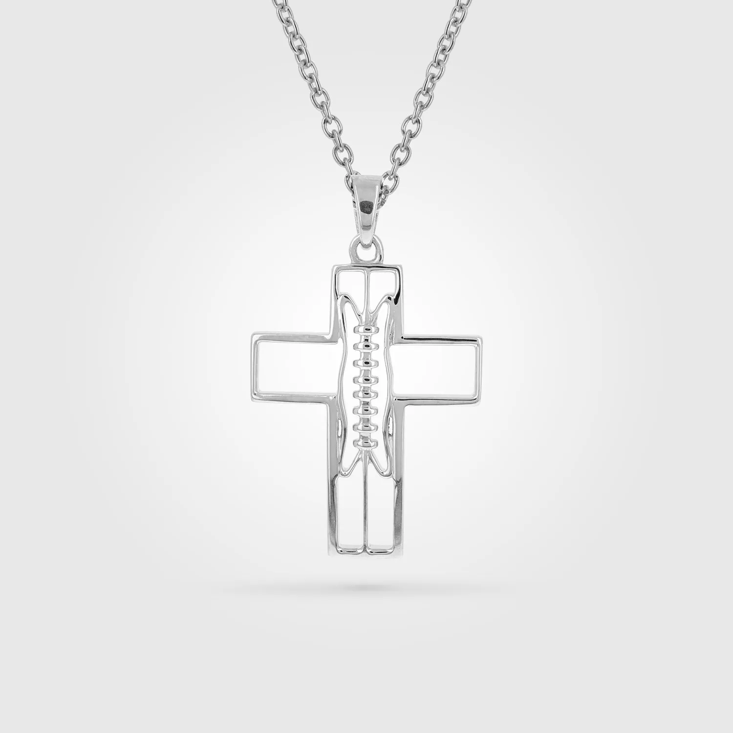 Mini Gridiron Football Cross Necklace | Gold