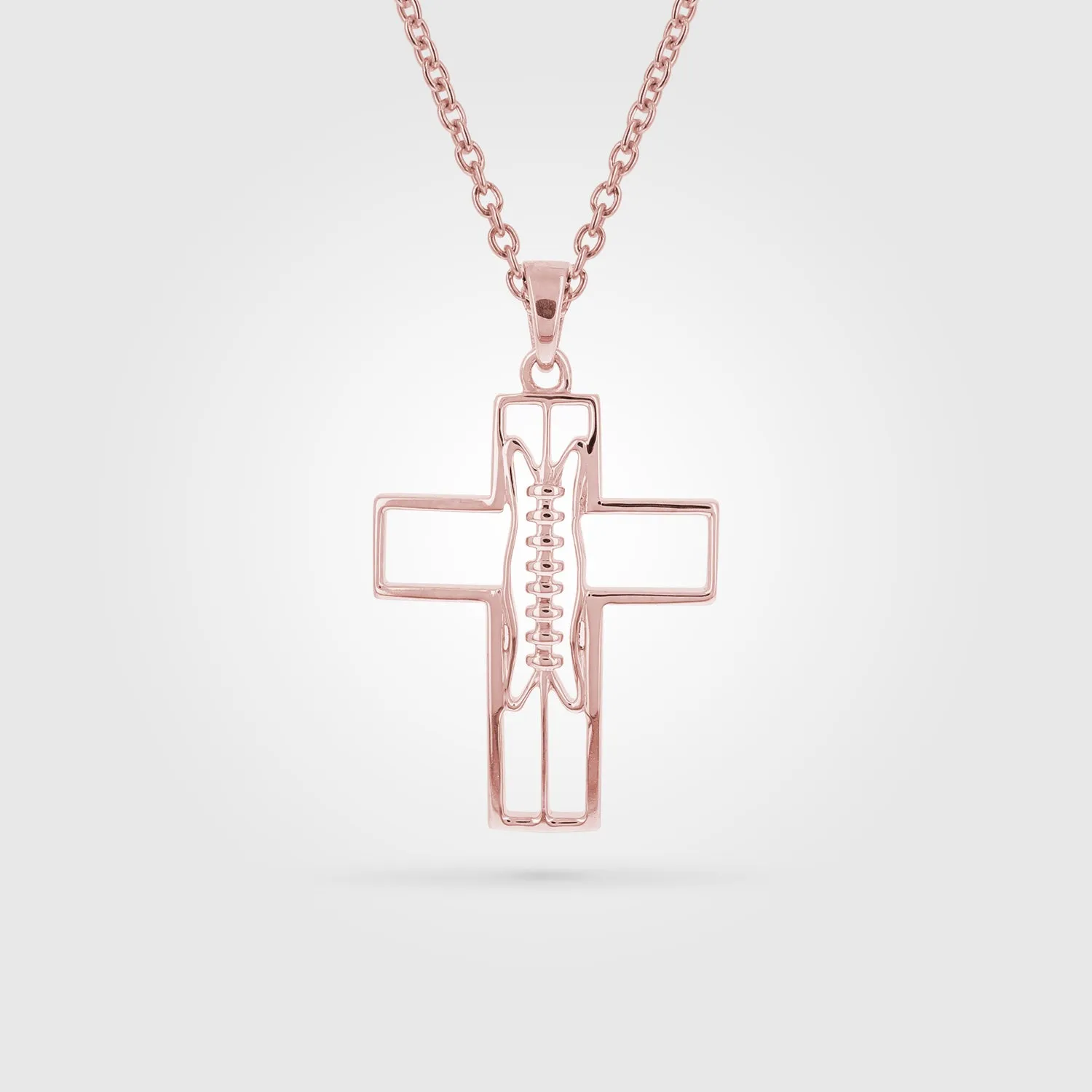 Mini Gridiron Football Cross Necklace | Gold