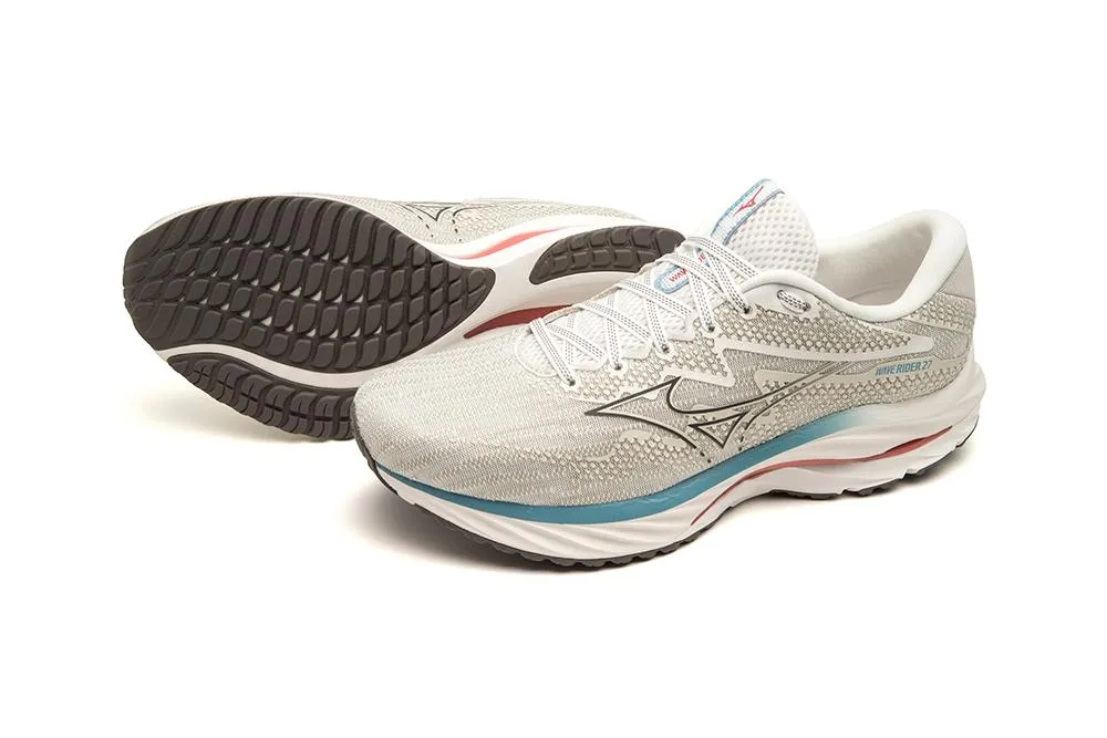 Mizuno Wave Rider 27 Snow White Granite Grey