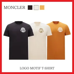 Moncler Crew Neck Plaid Patterns Unisex Street Style Plain | Moncler