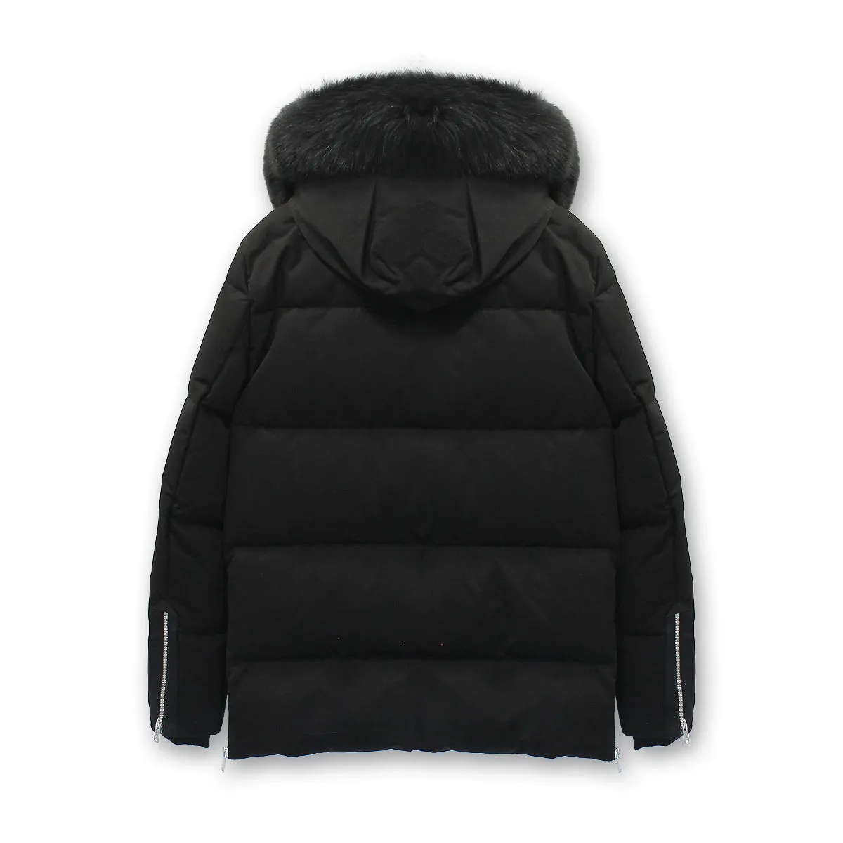 Moose Knuckles Black Fur Hooded Parka Jacket