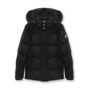 Moose Knuckles Black Fur Hooded Parka Jacket