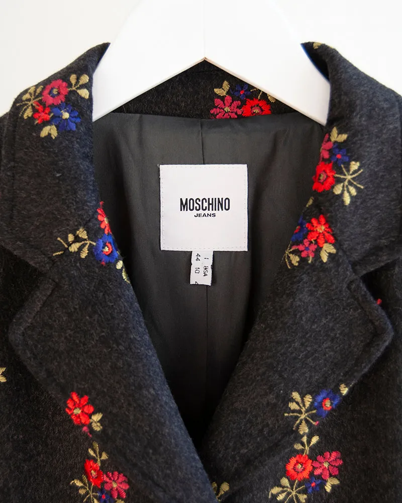 Moschino floral embroidery blazer