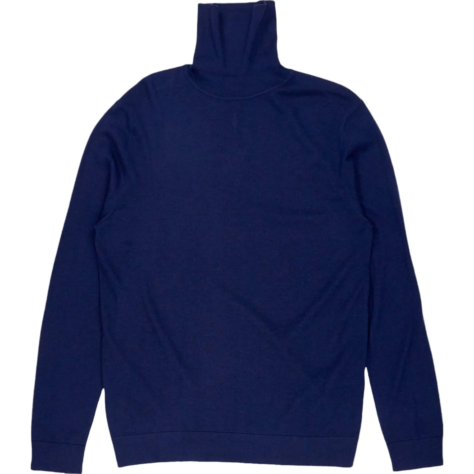 Moss Navy Roll Neck Sweater