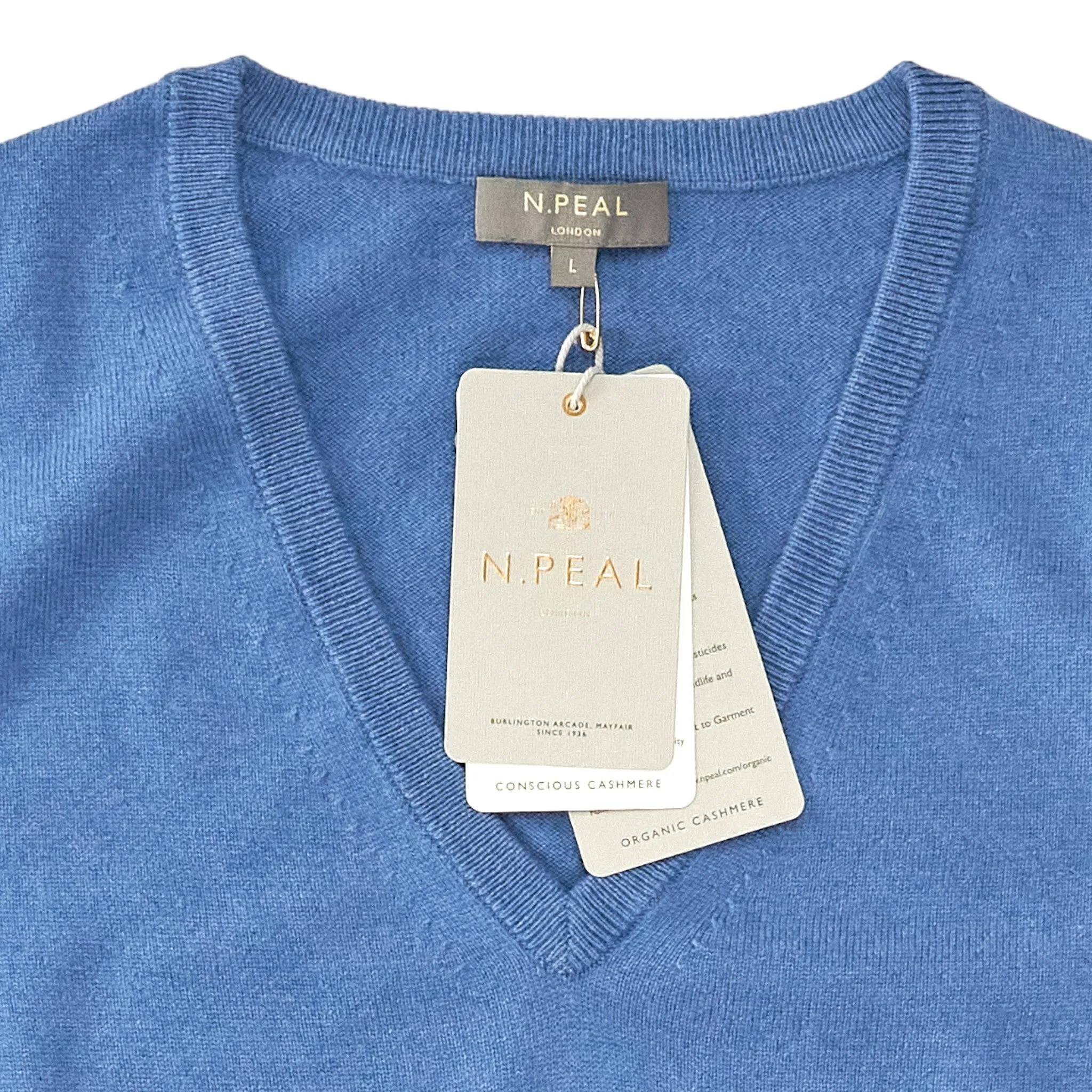 N. Peal Alpine Blue Cashmere Sweater