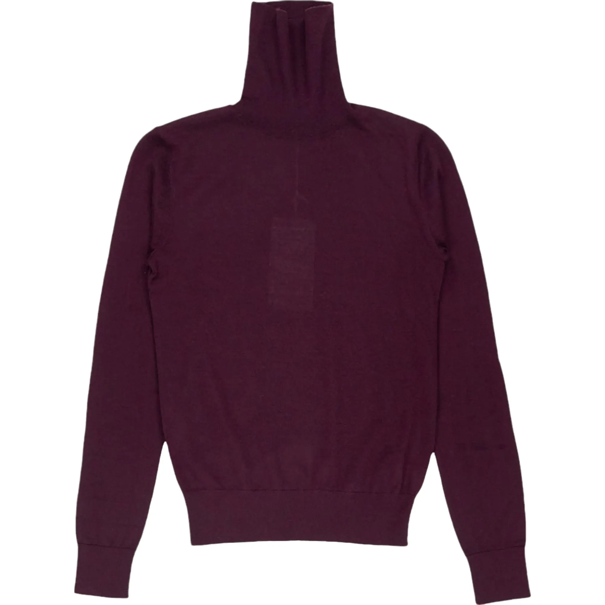 N. Peal Burgundy Cashmere Turtleneck Sweater