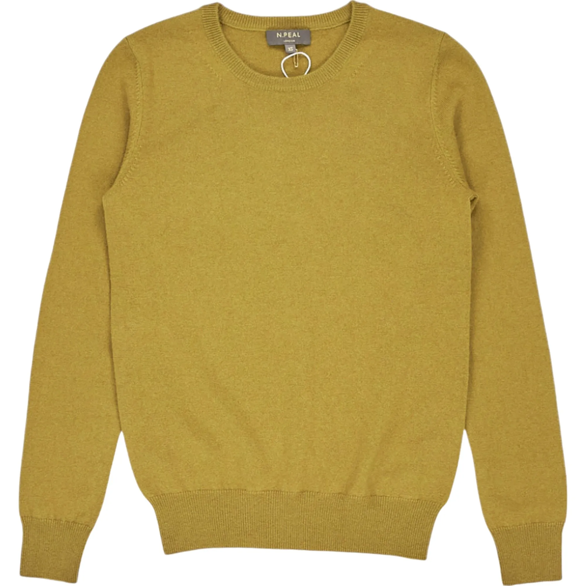 N. Peal Chartreuse Round Neck Cashmere Sweater