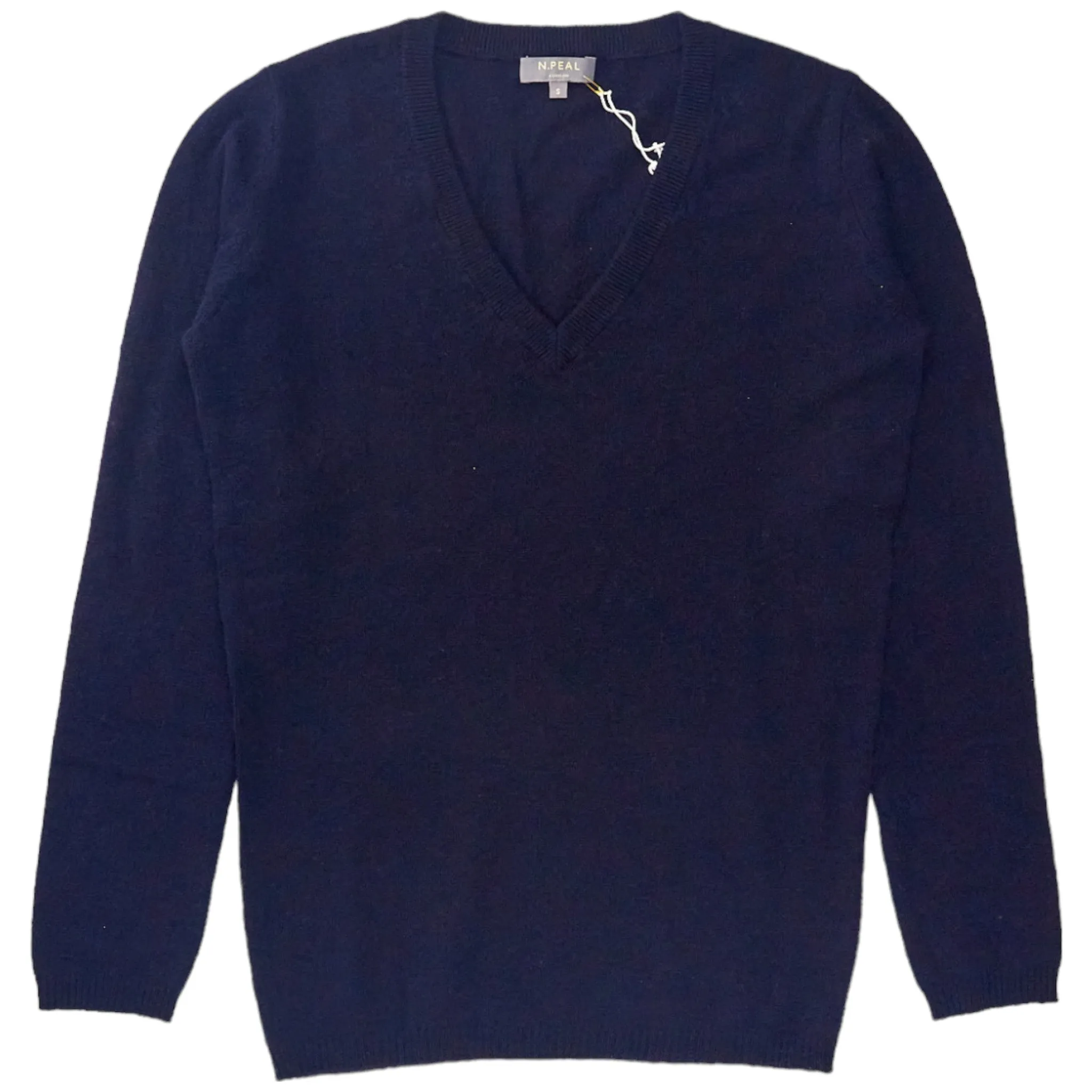 N. Peal Navy Gauzy Cashmere Sweater