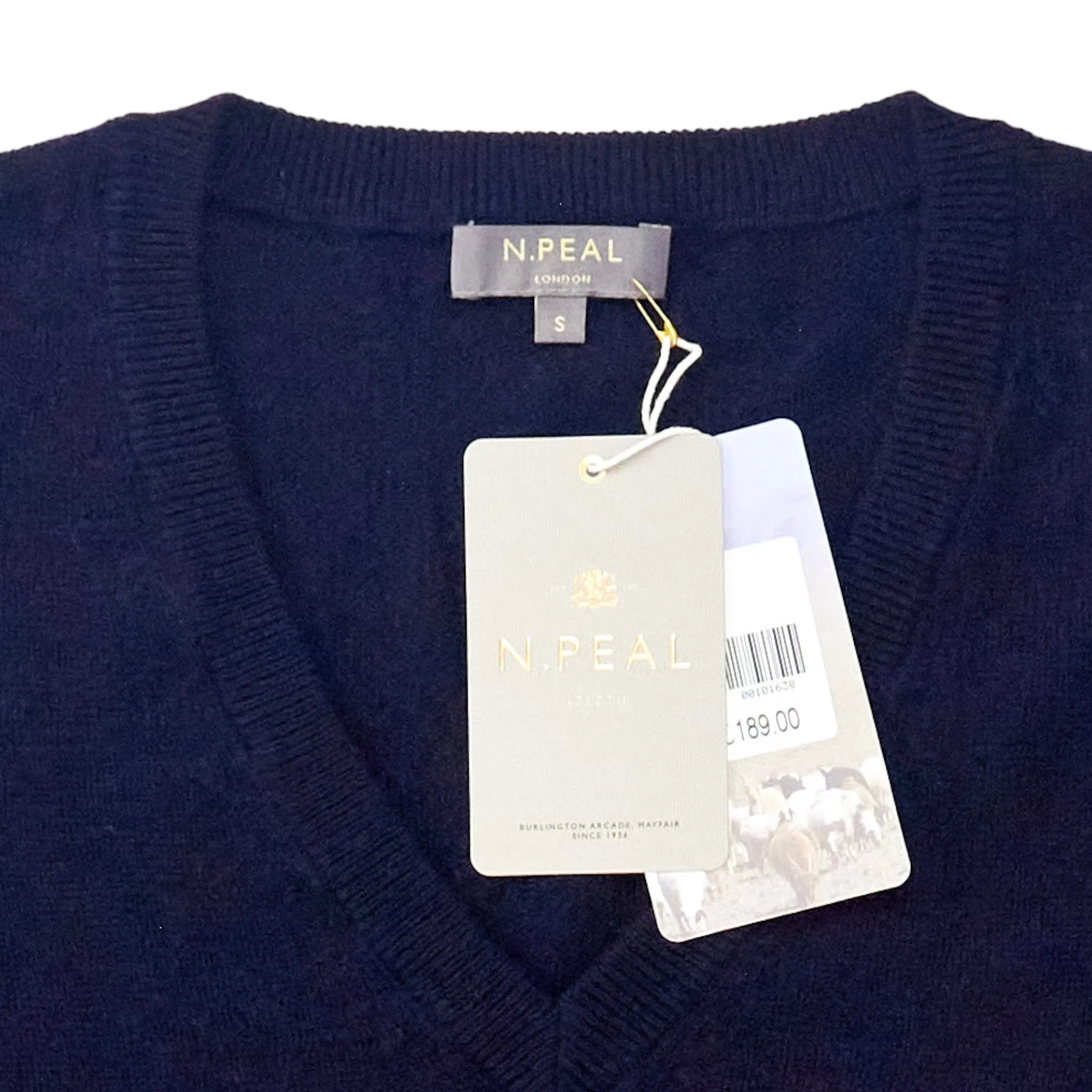 N. Peal Navy Gauzy Cashmere Sweater